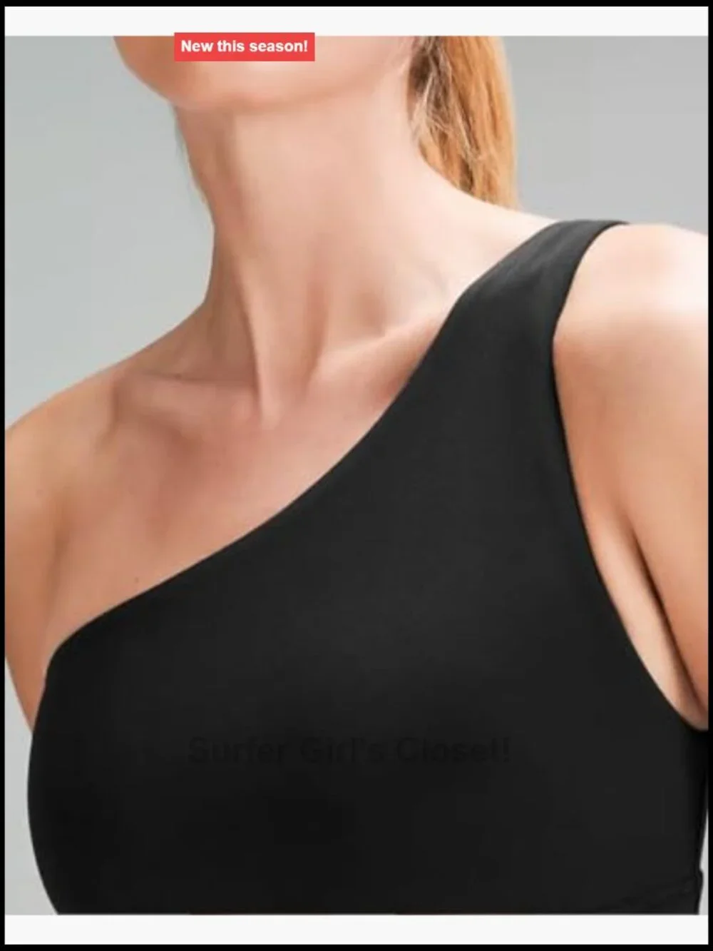 One Shoulder Sports Bra Yoga Crop Top Womens Gym Training